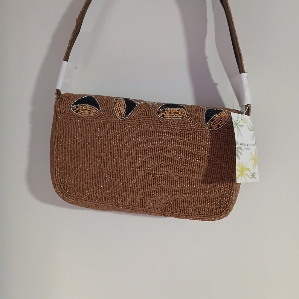 America & Beyond Women's Beaded Espresso Martini Shoulder Bag - Picture 5 of 7